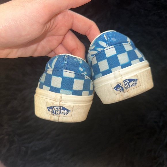 unisex blue checkered/tropical ‘Vans’ - Picture 5 of 7